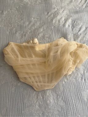 Sheer Cream Tulle Bustier Top house of cb corset
